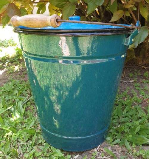 Vintage Enamel Bucket