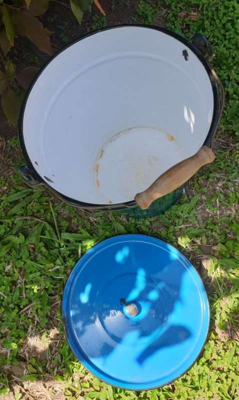 Vintage Enamel Bucket