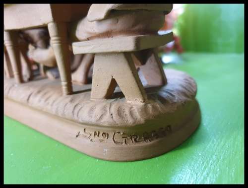 Grasso Italy Italian Terra Cotta Pottery Figurine