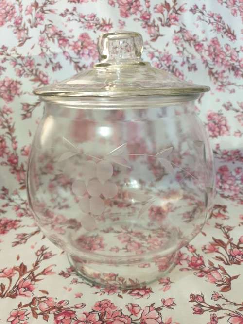 Huge Glass Cookie Jar