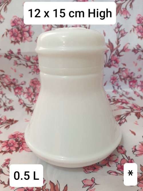 Vintage White Milk Glass Bottle