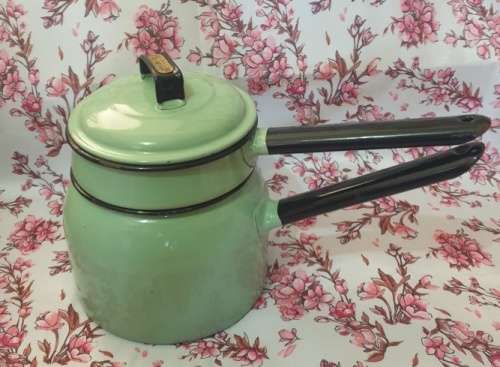Vintage Enamel Double Boiler