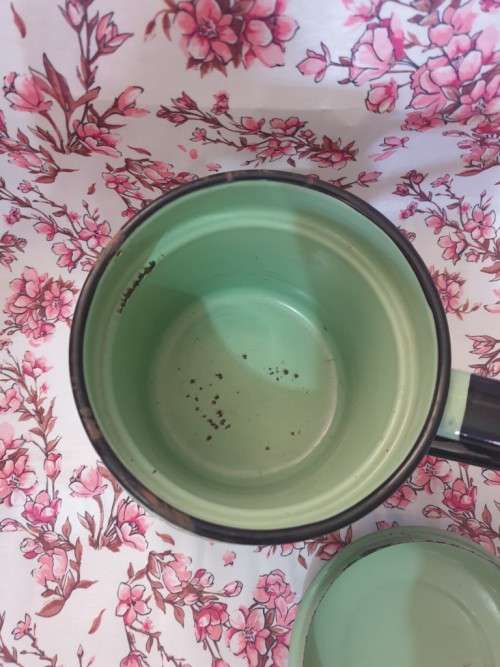 Vintage Enamel Double Boiler