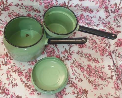 Vintage Enamel Double Boiler