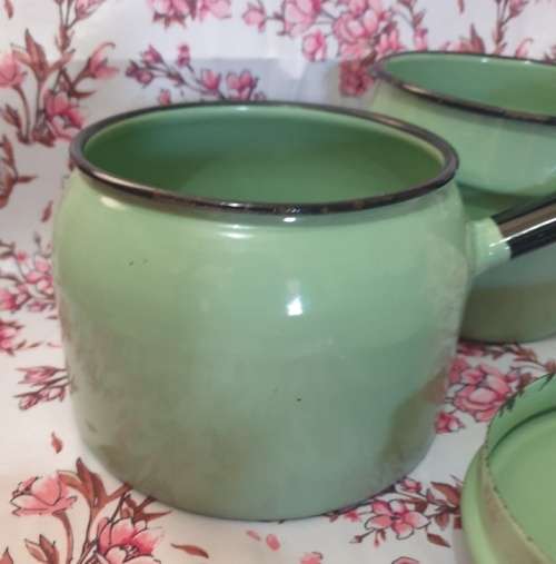 Vintage Enamel Double Boiler