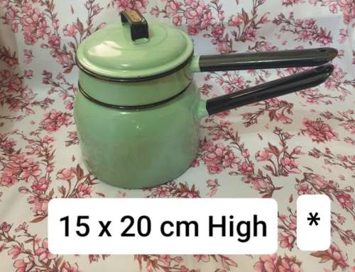 Vintage Enamel Double Boiler