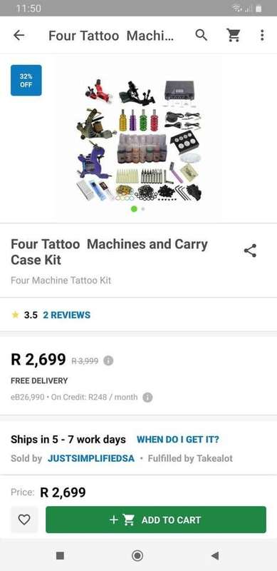 4 head tattoo kit ... UNUSED , BRAND NEW