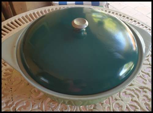 Vintage Enamel Cast Iron Pot (Very Heavy)