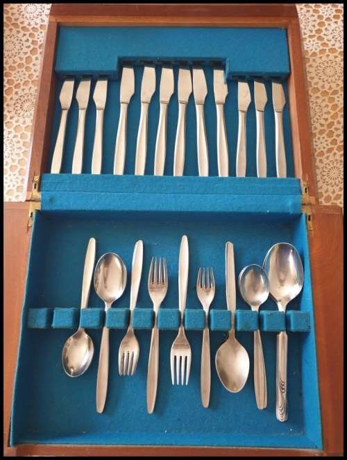 Wooden Cutlery box with Cutlery Just for You