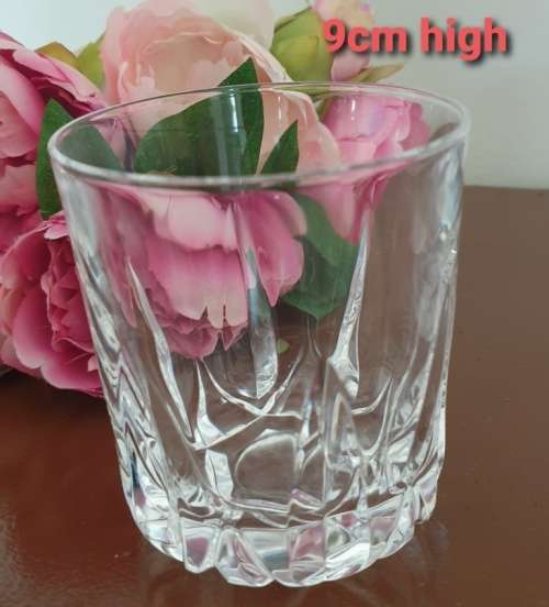 4 Heavy Crystal Drinking Glasses