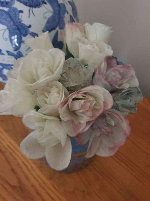Vase with flowers  (26 cm High)