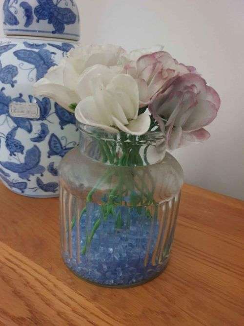 Vase with flowers  (26 cm High)