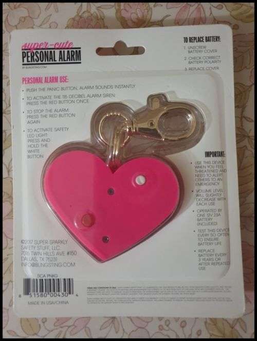 Heart Style Emergency Personal Alarm Key Chain