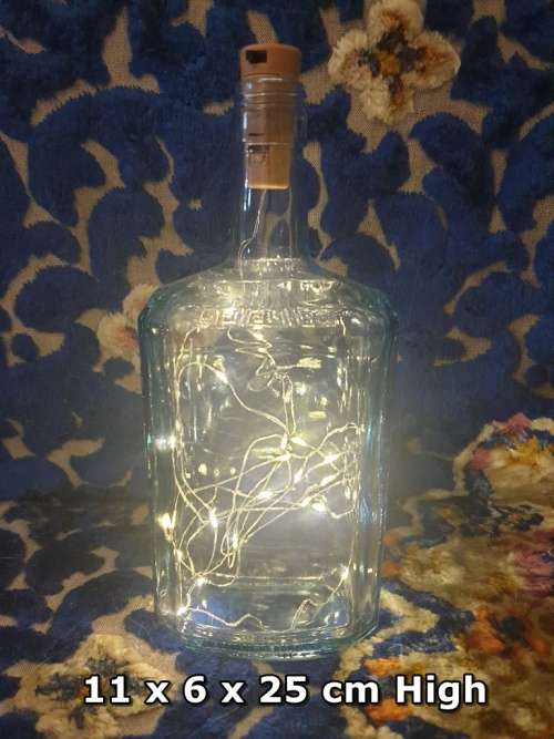 Glass Bottle with Fairie Lights