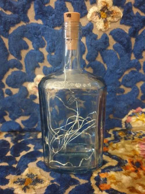 Glass Bottle with Fairie Lights