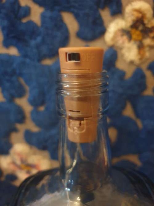 Glass Bottle with Fairie Lights