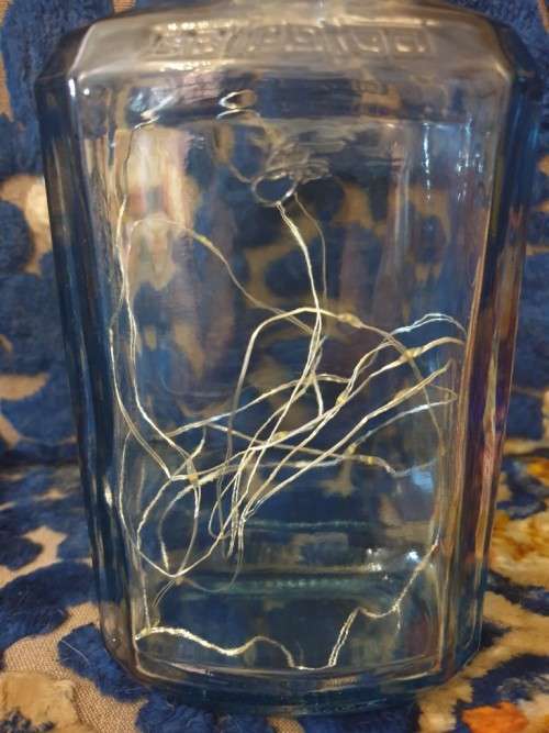 Glass Bottle with Fairie Lights