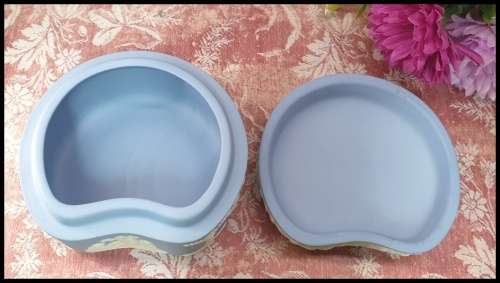 Small Wedgwood Light Blue Jasperware  Kidney Shaped Container