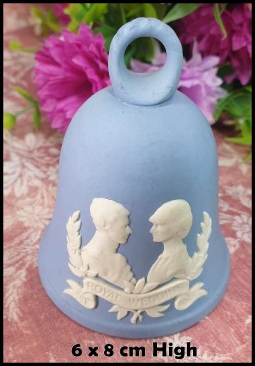 Small Wedgwood Light Blue Jasperware Royal Wedding Bell