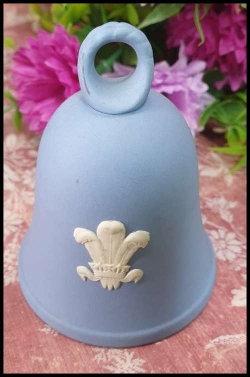 Small Wedgwood Light Blue Jasperware Royal Wedding Bell