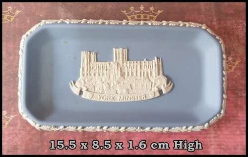 Small Wedgwood Light Blue Jasperware RECTANGULAR PIN DISH
