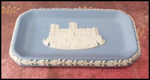 Small Wedgwood Light Blue Jasperware RECTANGULAR PIN DISH