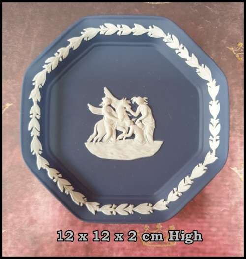 Small Wedgwood  Blue Jasperware Pin Tray/Wall Plate