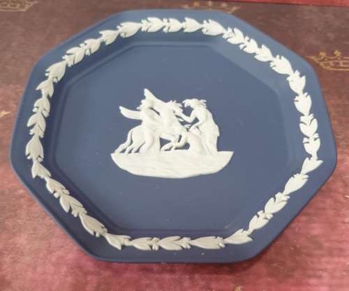 Small Wedgwood  Blue Jasperware Pin Tray/Wall Plate