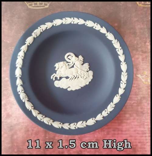 Small Wedgwood  Blue Jasperware Pin Tray/Wall Plate