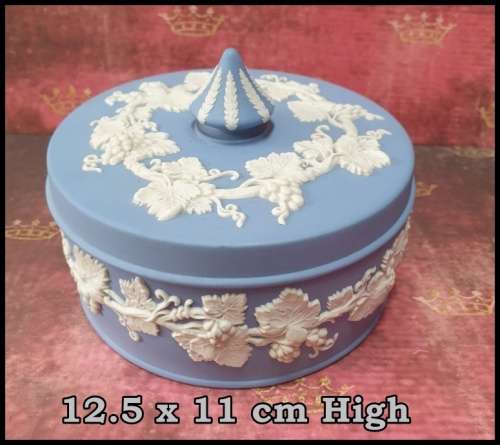 Wedgwood Light Blue Jasperware Container