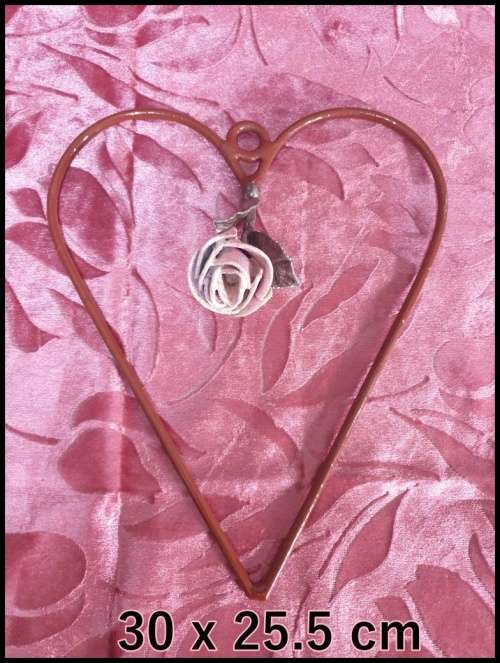 Metal Heart with Rose for Your Patio