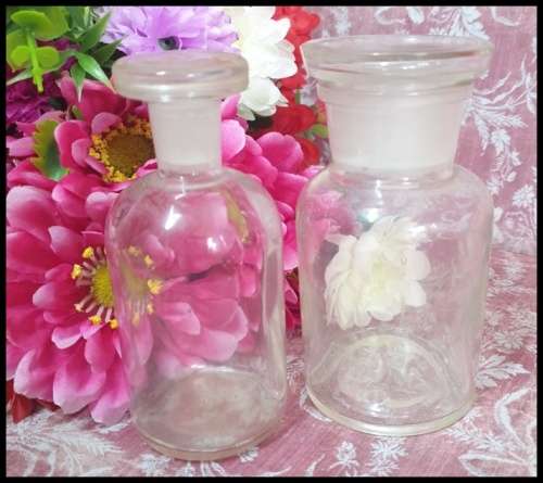 Two Vintage Glass Bottles