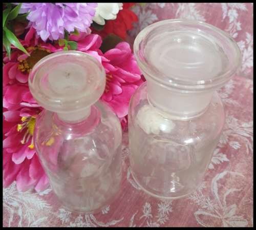 Two Vintage Glass Bottles