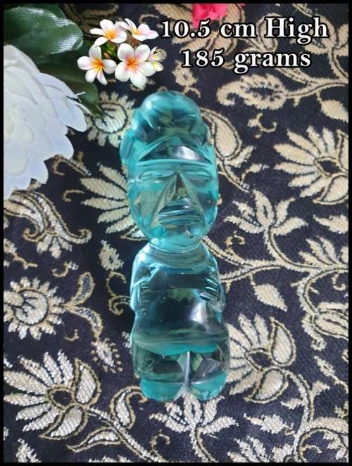 Inca Mayan Finely Polished  Glass Tiki Statue