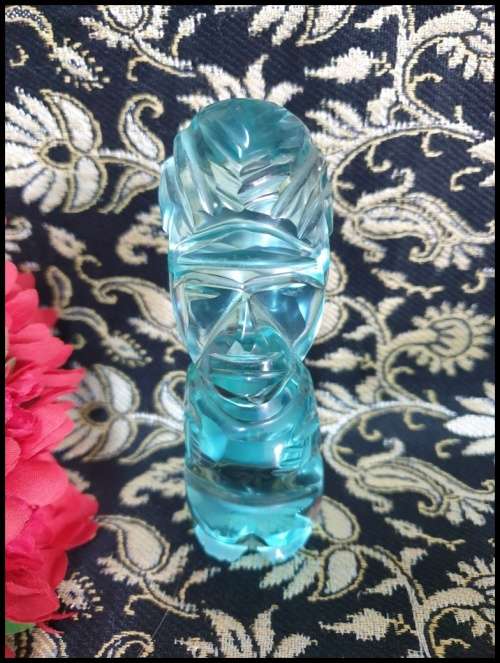 Inca Mayan Finely Polished  Glass Tiki Statue