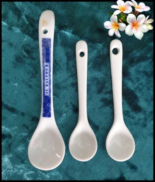 Three Porcelain Spoons