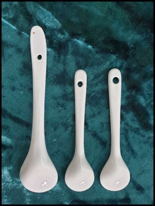 Three Porcelain Spoons