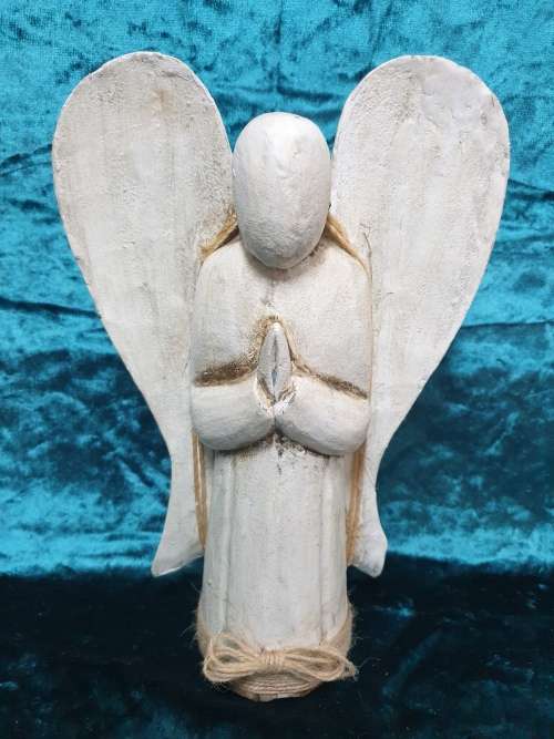 Wooden Angel Figurine for Your Patio - Bid Now!!!