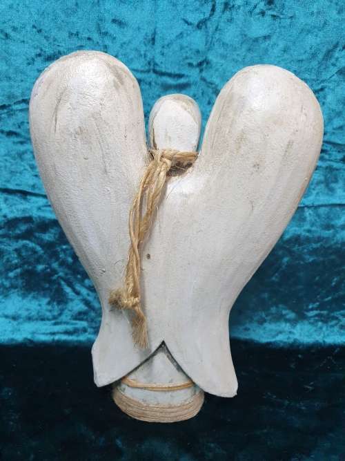 Wooden Angel Figurine for Your Patio - Bid Now!!!