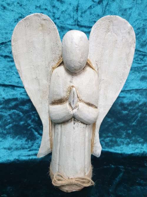 Wooden Angel Figurine for Your Patio - Bid Now!!!