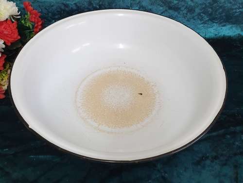 Vintage Enamel Bowl Large