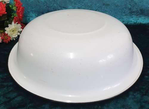 Vintage Enamel Bowl Large