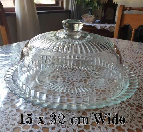 Glass Cake Plate with Dome