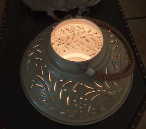 Metal (enamel Like) Candle Holder