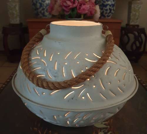 Metal (enamel Like) Candle Holder