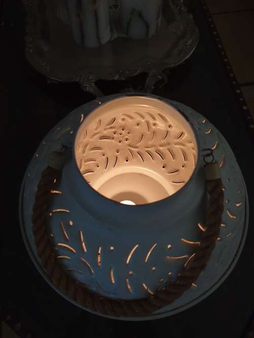 Metal (enamel Like) Candle Holder