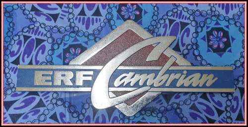 ERF CAMBRIAN BUS TRUCK LORRY CAST ALUMINIUM RADIATOR BADGE SIGN PLATE MOUNT