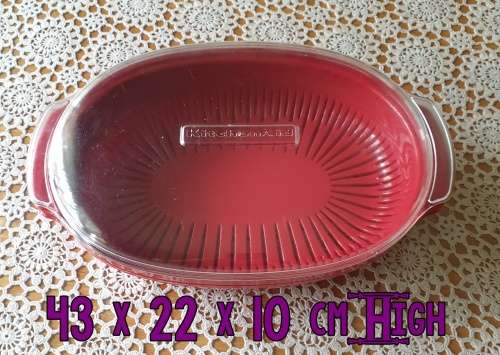 KitchenAid Universal Microwave Red Steamer 3 piece (Purchased in the USA)