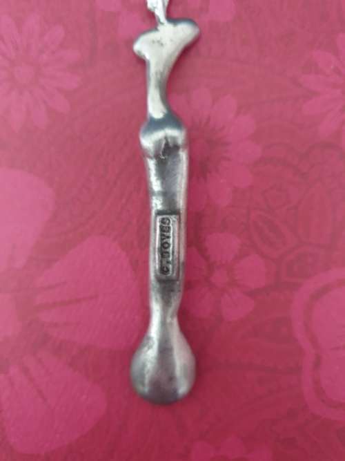 CARROL BOYES FUNCTIONAL ART !!!! - RARE WOMAN COIL PATTERN SMALL SALT SPOON