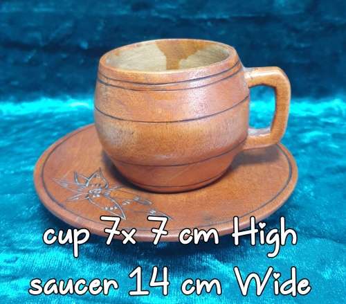 Handmade Cup and Saucer (wooden)